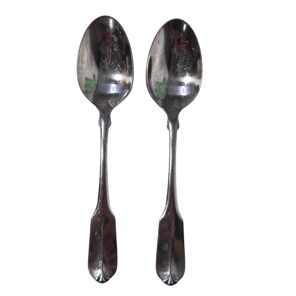 Set of 2 Wm A Rogers Soup Spoons Gloria Montclair Deluxe Stainless Oneida Ltd